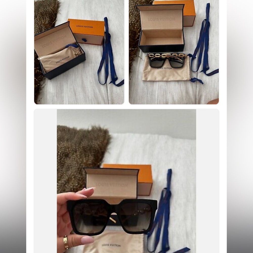 Louis Vuitton LV Edge Large Square Sunglasses. New!